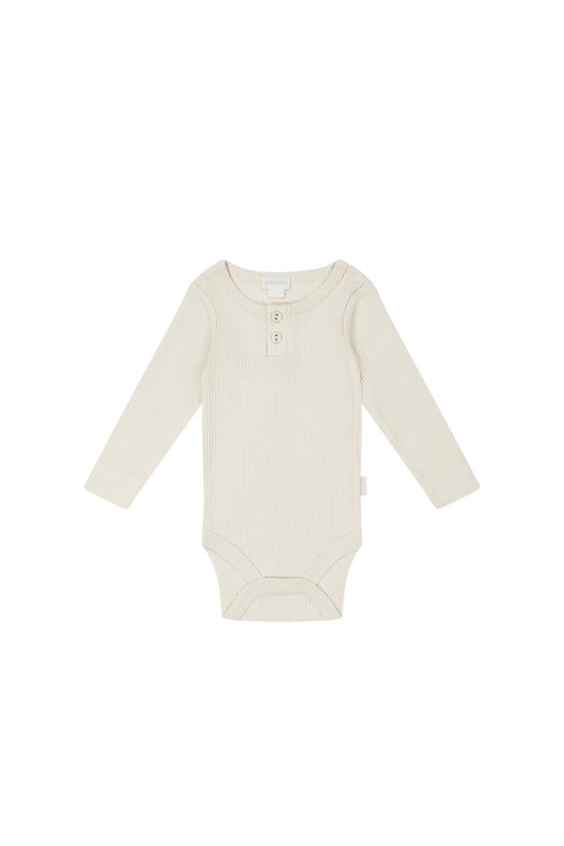 JAMIE KAY - ORGANIC MODAL LONG SLEEVE BODYSUIT MILK