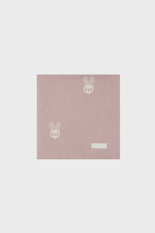 JAMIE KAY - BUNNY KNITTED BLANKET POWDER PINK