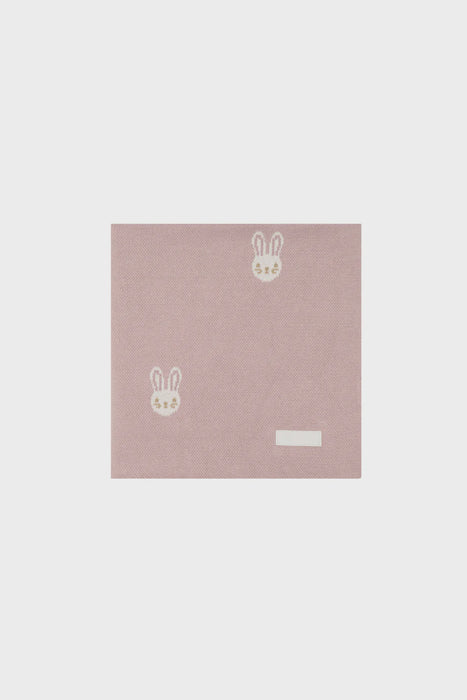 JAMIE KAY - BUNNY KNITTED BLANKET POWDER PINK