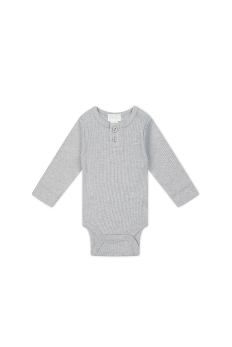 JAMIE KAY - ORGANIC COTTON MODAL LONG SLEEVE BODYSUIT ICICLE MARLE