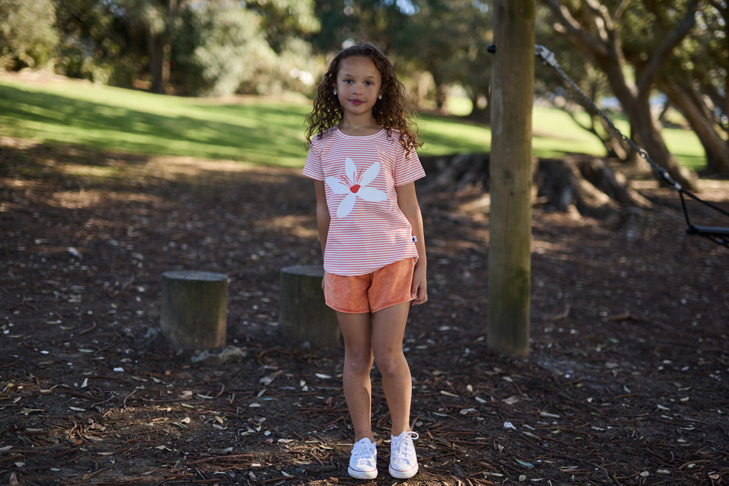 RADICOOL -  ORANGE BLOSSOM STRIPE TEE