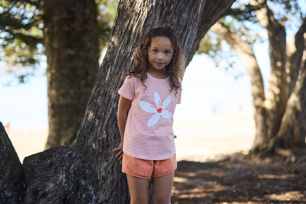 RADICOOL -  ORANGE BLOSSOM STRIPE TEE
