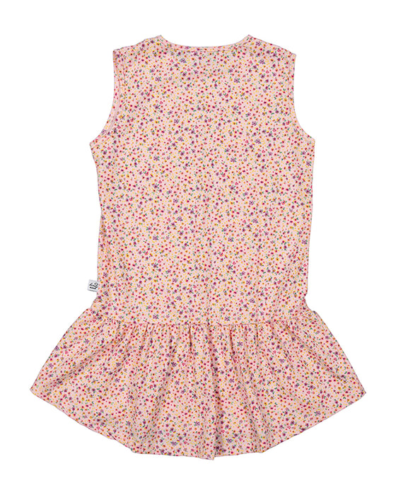 KISSED BY RADICOOL - DITSY FLORAL SLEEVELESS FRILL DRESS