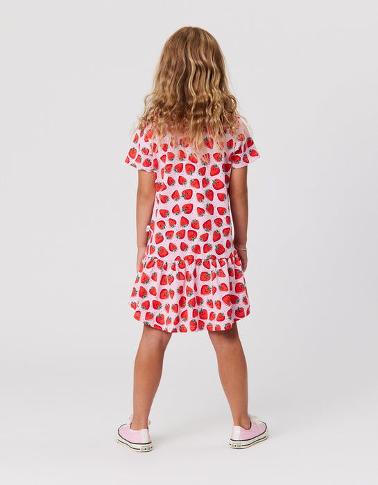 KISSED BY RADICOOL - STRAWBERRY CRUSH FRILL DRESS