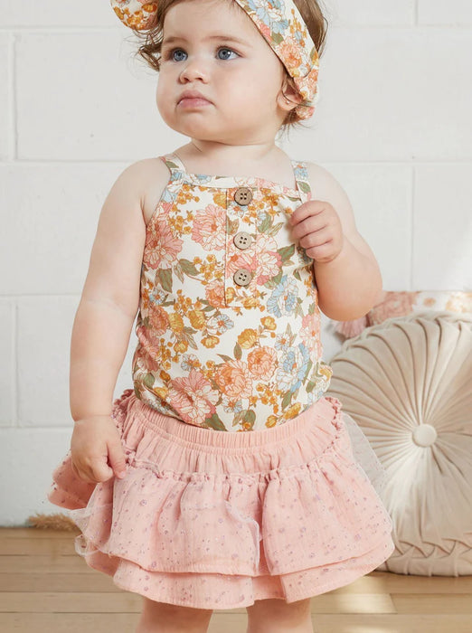 KAPOW  Ruffle Bloomers - Peony