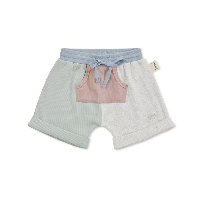 KAPOW - COLOUR BLOCK RIB KIDS SHORTS