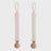 MUSHIE - LINEN PACIFIER CLIPS BLUSH/CREAM