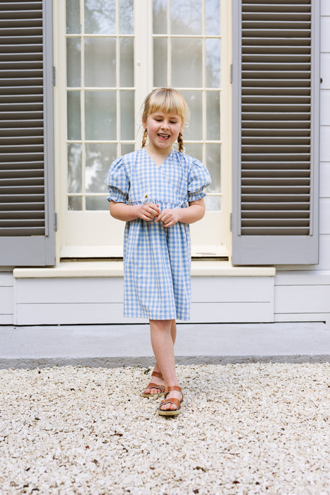 ELMA - MATILDE DRESS BLUEBELL CHECK