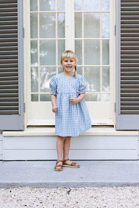 ELMA - MATILDE DRESS BLUEBELL CHECK