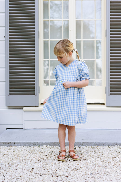 ELMA - MATILDE DRESS BLUEBELL CHECK