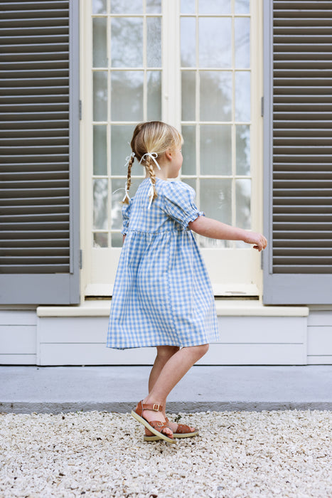 ELMA - MATILDE DRESS BLUEBELL CHECK