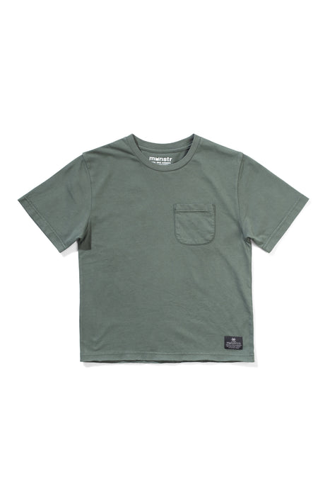 MUNSTER - BOXER PKT TEE WASHED OCEAN GREEN