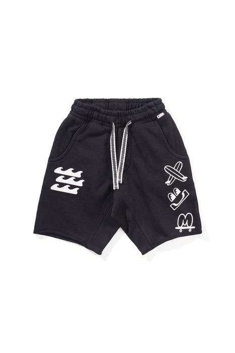 MUNSTER - BRANDED SHORT BLACK