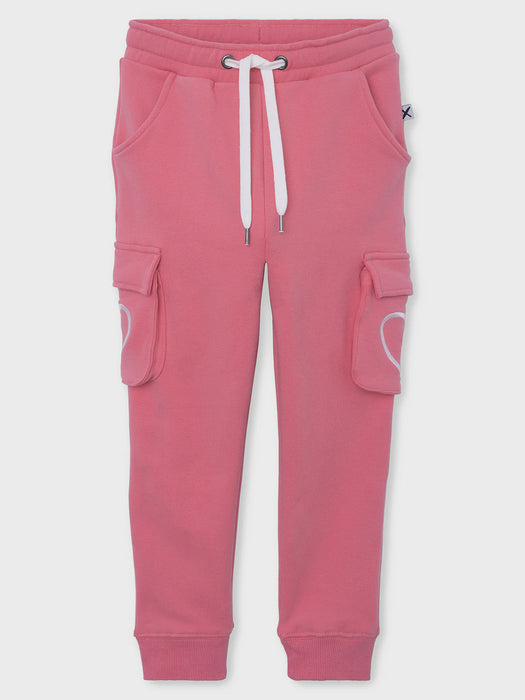 MINTI - FURRY TAILORED CARGO TRACKIES PINK