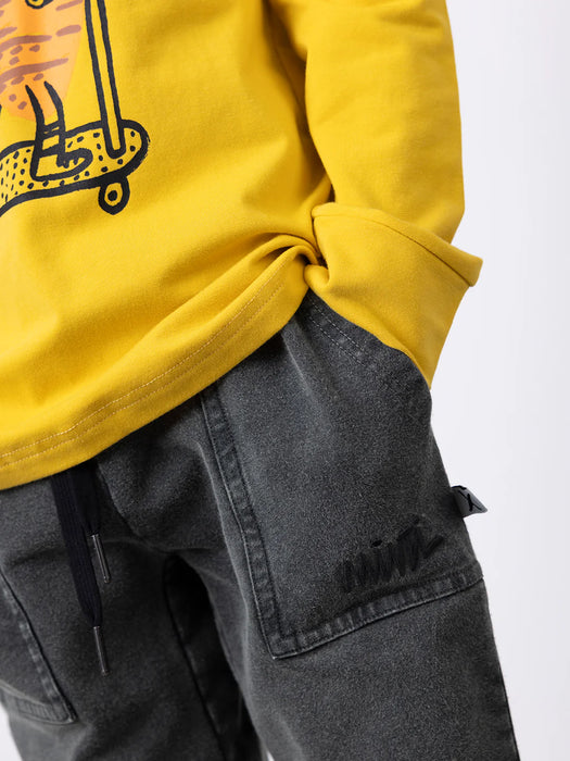 MINTI - BLASTED STOW TRACKIES OLIVE WASH