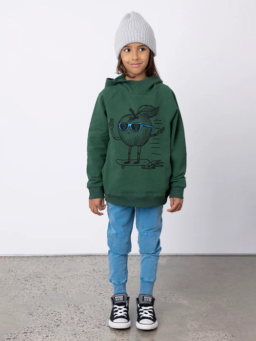MINTI - COOL APPLE FURRY HOOD KELLY GREEN