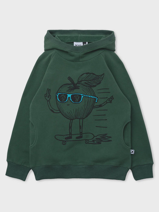 MINTI - COOL APPLE FURRY HOOD KELLY GREEN