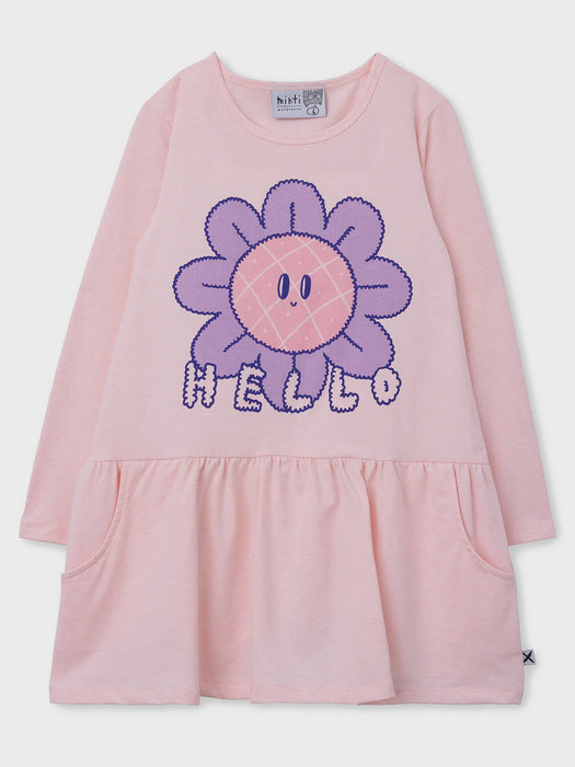 MINTI - HELLO BYE FLOWER DRESS PINK MARLE