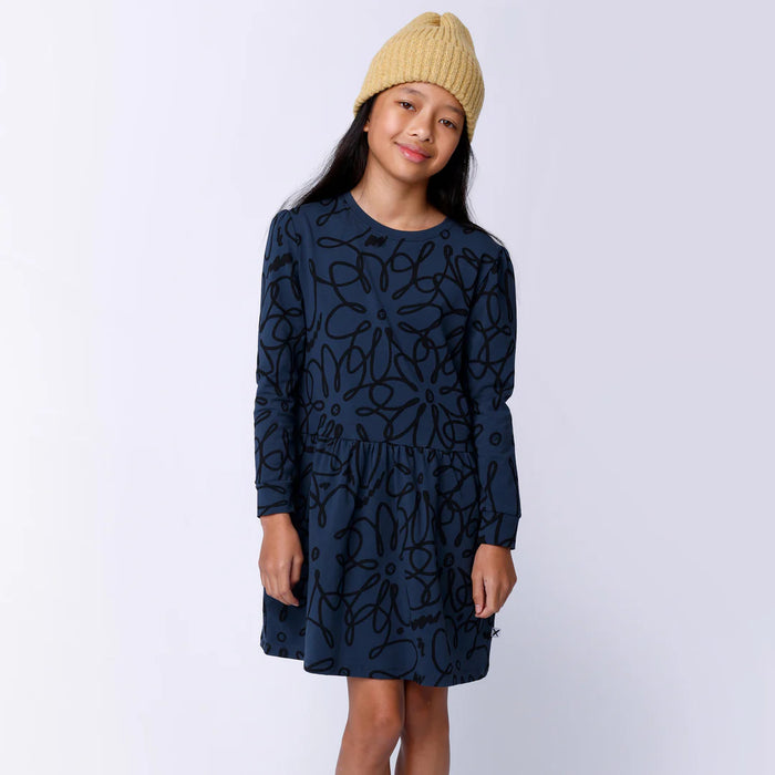 MINTI - FLOWER OUTLINE DRESS