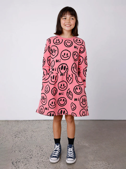 MINTI - HAPPY FURRY DRESS PINK