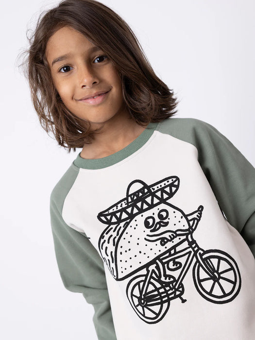 MINTI - TACO BIKER FURRY CREW STONE MOSS