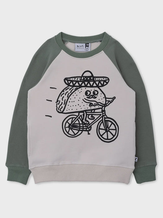 MINTI - TACO BIKER FURRY CREW STONE MOSS