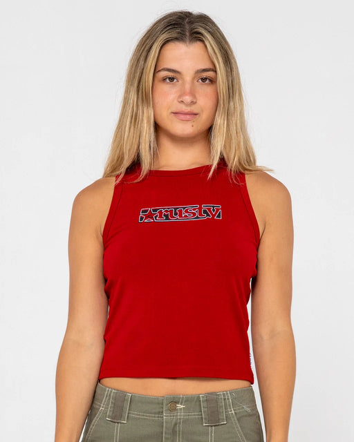 RUSTY - RED RAW ARCHIVAL RACER TANK RED
