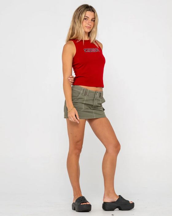 RUSTY - RED RAW ARCHIVAL RACER TANK RED
