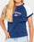 RUSTY - RILEY RAGLAN BABY TEE NAVY