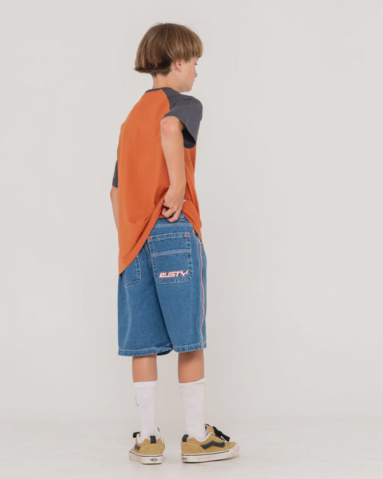 RUSTY - FLIP DADDY 2.0 JORT MIDDY BLUE