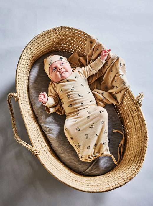 LFOH - NEWCOMER BABY GOWN WHEAT MARLE FRUIT 'N'VEG