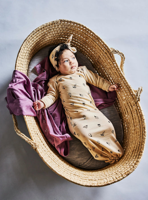 LFOH - NEWCOMER BABY GOWN WHEAT MARLE FRUIT 'N'VEG