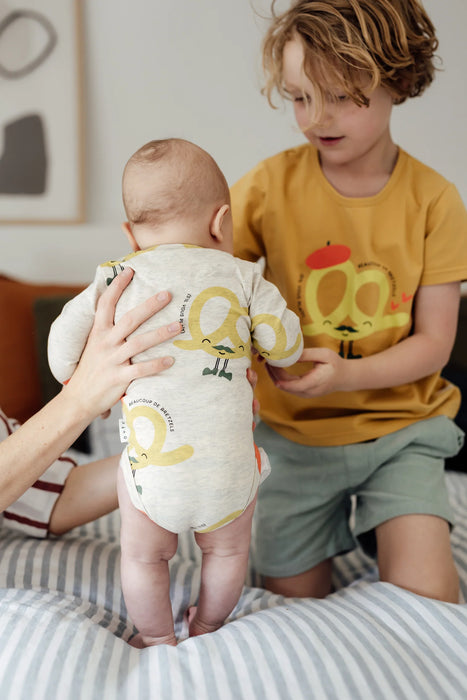 OLIVE AND THE CAPTAIN - MONSIEUR PRETZEL LS BODYSUIT