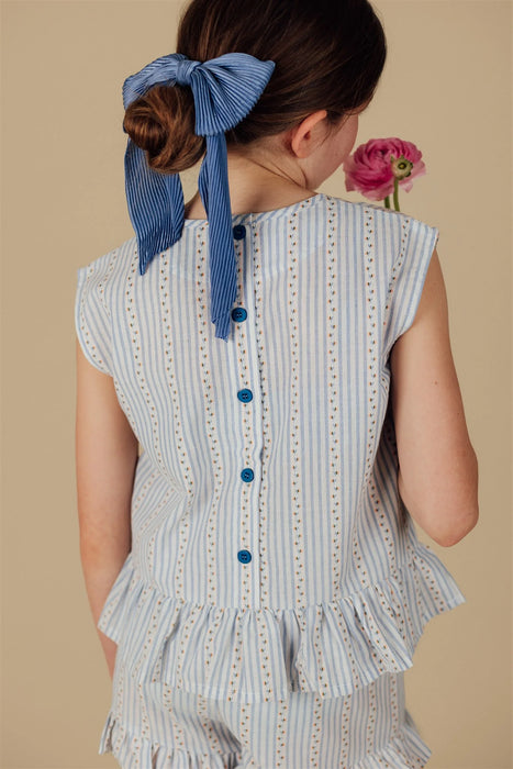 OLIVE AND THE CAPTAIN - PEACHES BOX FRILL SINGLET