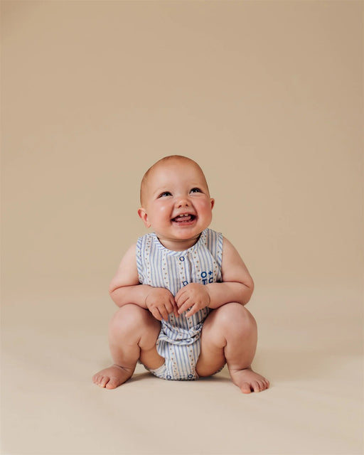 OLIVE AND THE CAPTAIN - PEACHES BUBBLE ROMPER