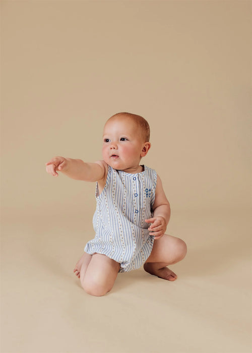 OLIVE AND THE CAPTAIN - PEACHES BUBBLE ROMPER