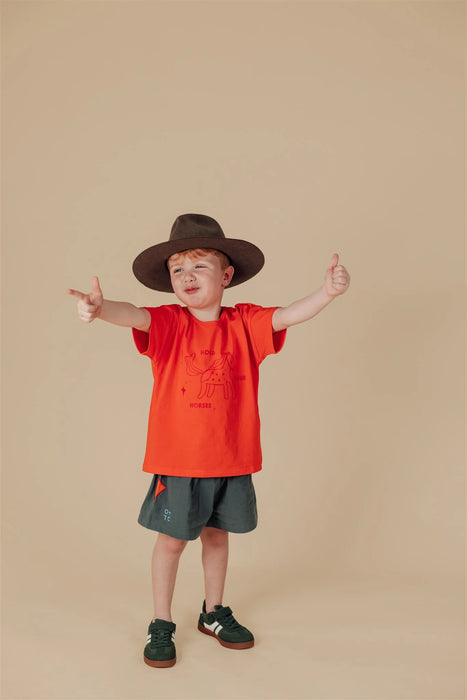 OLIVE AND THE CAPTAIN - HOWDY STAR WIDE SHORTS SPRUCE