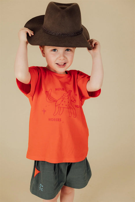 OLIVE AND THE CAPTAIN - HOWDY STAR WIDE SHORTS SPRUCE