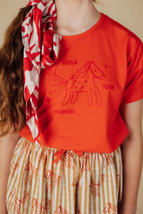 OLIVE AND THE CAPTAIN - HOLD YOUR HORSES RELAXED FIT TEE