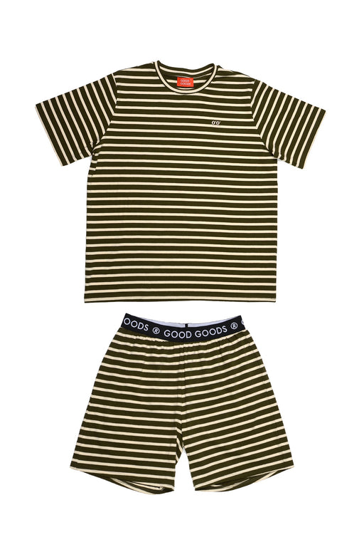 GOOD GOODS - WOLFIE PJS KHAKI STRIPE