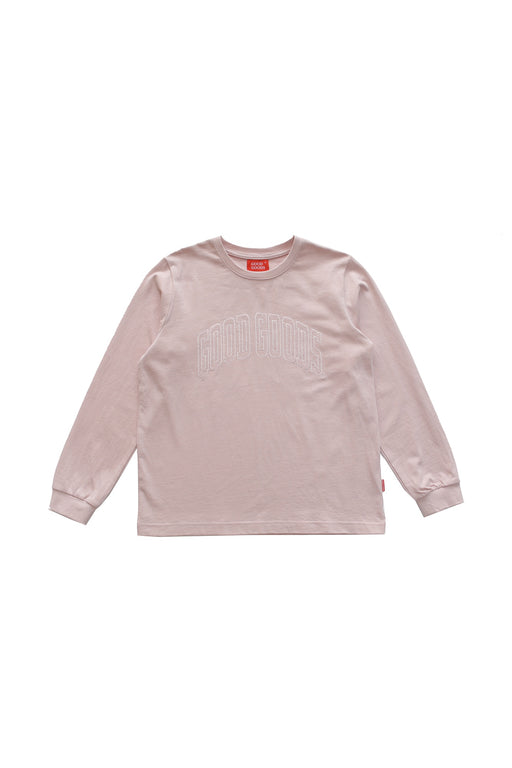 GOOD GOODS - AMIRA L/S COLLEGE TEE DUSTY PINK