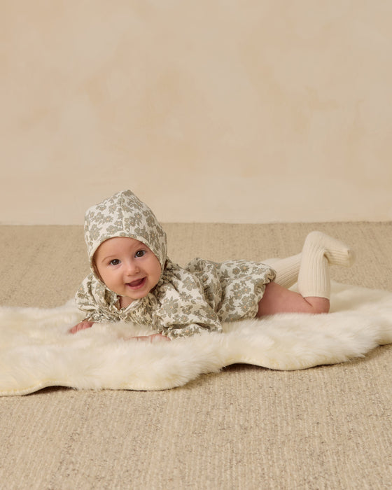 QUINCY MAE - EDEN ROMPER GREEN FLORAL