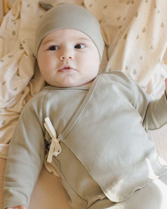 QUINCY MAE - WRAP TOP & FOOTED PANT SET FERN