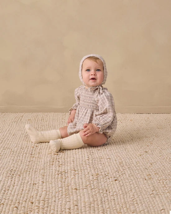 QUINCY MAE - SOCKS SET NATURAL + DUSTY ROSE