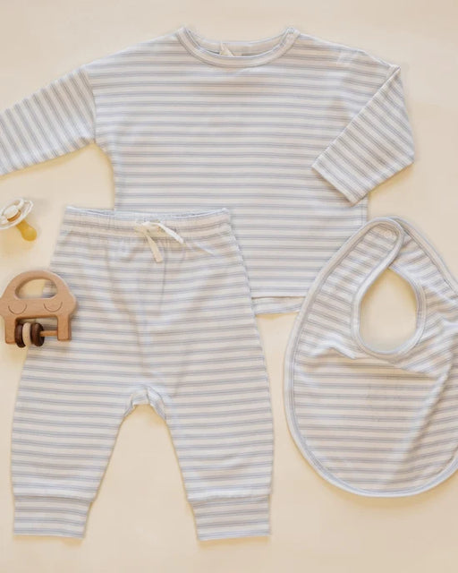QUINCY MAE - DRAWSTRING PANT CLOUD STRIPE