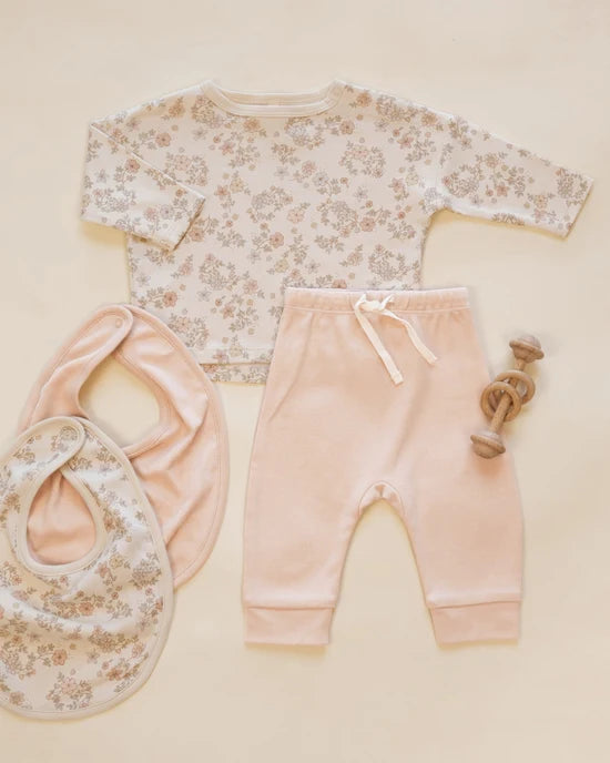 QUINCY MAE - DRAWSTRING PANT DUSTY ROSE