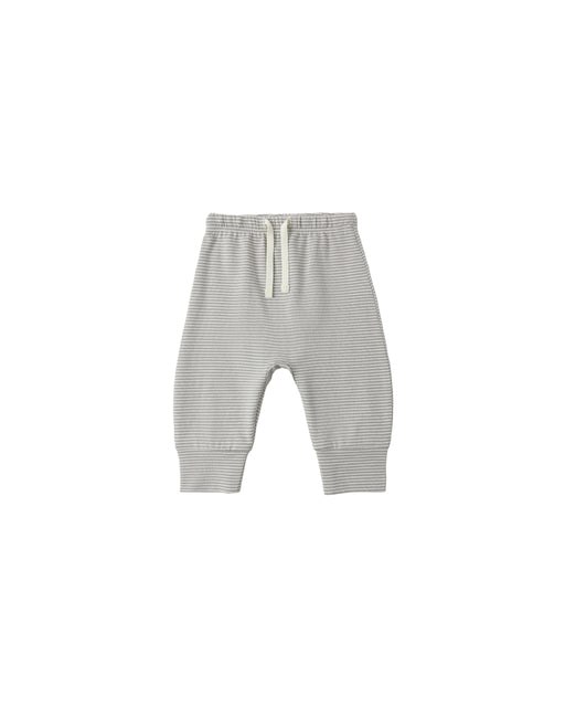 QUINCY MAE - DRAWSTRING PANT MICRO STRIPE SAGE