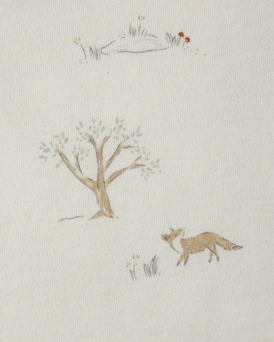 QUINCY MAE - JERSEY BODYSUIT 2PACK FOX LAND/FERN STRIPE