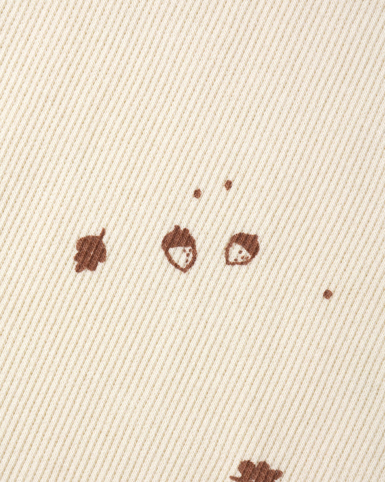 QUINCY MAE - KNOTTED BABY GOWN & HAT SET ACORNS