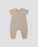 QUINCY MAE - SHORT SLEEVE JUMPSUIT ALMOND STRIPE